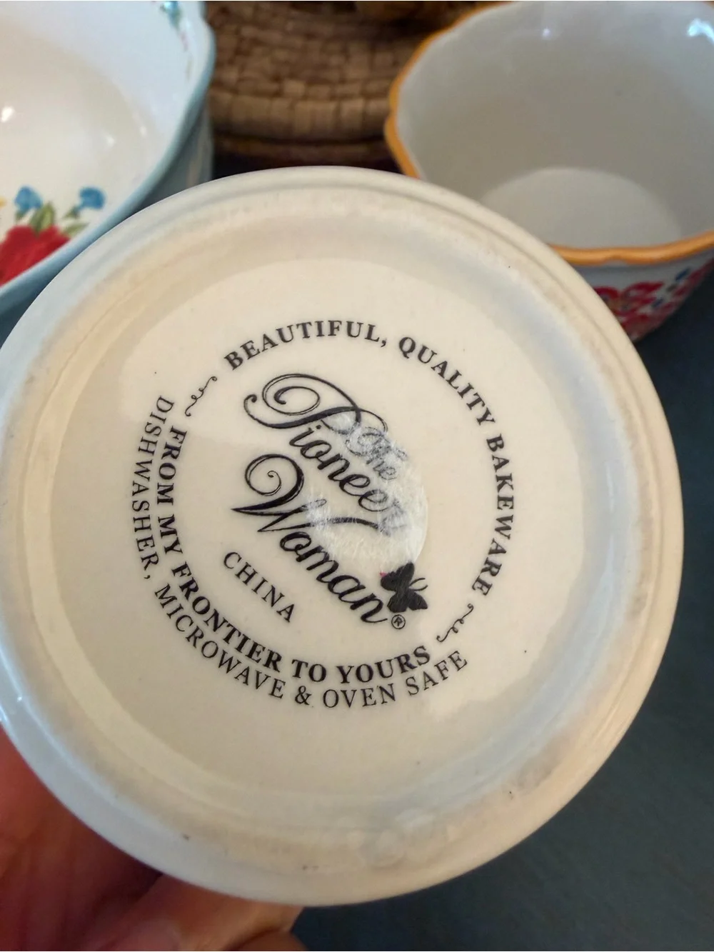 The Pioneer Woman Flea Market 3-Piece Ceramic Nesting Bowl Set Floral Retired